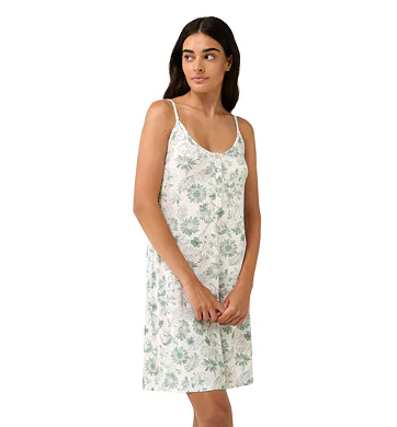 Letní noční košile Vamp s knoflíkovou légou 22086 blue matcha