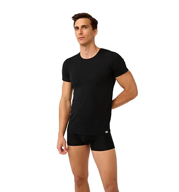 Pánské tričko Vamp Micromodal s krátkým rukávem 22850 black