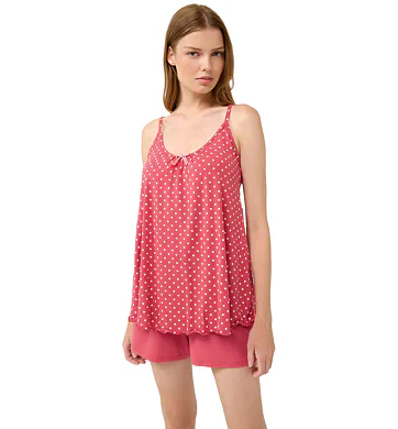 Dámské puntíkované pyžamo Vamp 22076 rose taupe