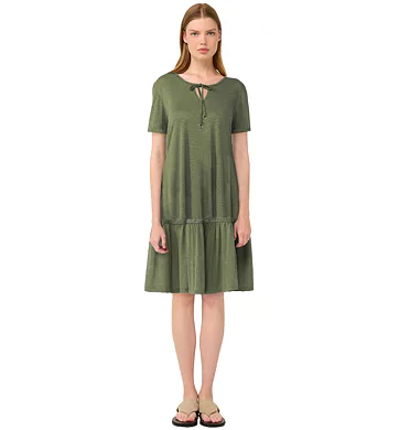 Dámské letní šaty z viskózy Vamp 22500 green olive