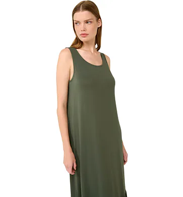 Dámské letní maxi šaty na ramínka Vamp 22512 green ivy