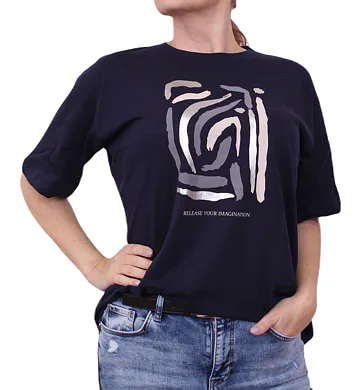Stylové dámské tričko Latynka 504 navy