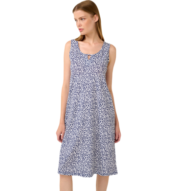 Bavlněná letní noční košile Vamp bez rukávů 22225 blue peony