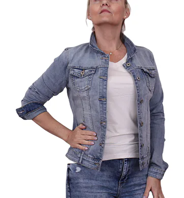 Dámská riflová bundička E106 denim