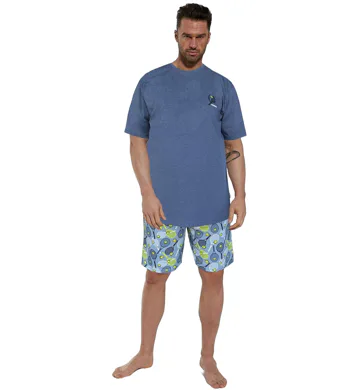 Bavlněné pánské pyžamo Cornette Tennis jeans