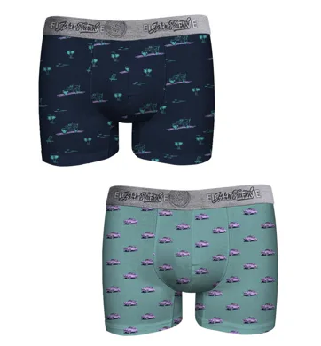 Bavlněné boxerky pro muže John Frank JF2BEF38 navy-mint