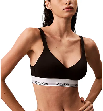 Calvin Klein Bralette Modern Logo QF7900E sportovní podprsenka černá