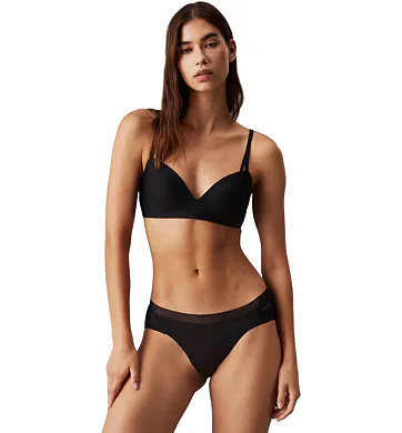 Push-up podprsenka bez kostic Calvin Klein QF6017E černá