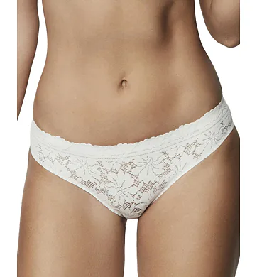 Luxusní bezešvé kalhotky s krajkou Selmark 10902 bílá