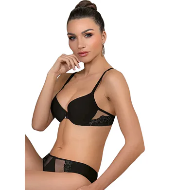 Dámské brazilky s krajkou Leilieve M8509 černá podprsenka M8409
