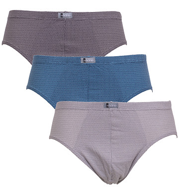 3 Pack pánských bavlněných slipů Andrie PS 3599