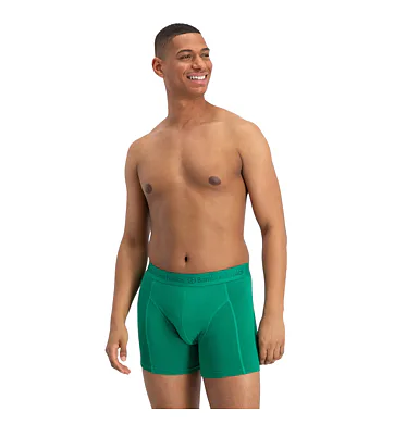 Pánské bambusové boxerky Bamboo Basics Rico v zelené barvě