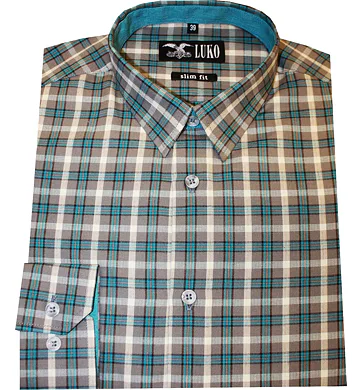 Pánská košile Luko SlimFit 5446 - mint kostka