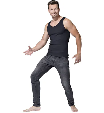 Černé řádkové tílko Pleas