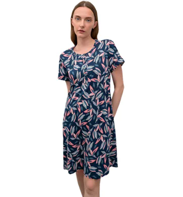 Dámská noční košilka pro plnoštíhlé ženy Vamp! Phyllis 16033 blue marine