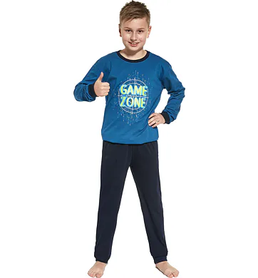 Bavlněné pyžamo pro kluky Cornette Young Game Zone