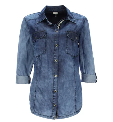 Džínový vzhled halenky na košili Kenny S. 860834 jeans