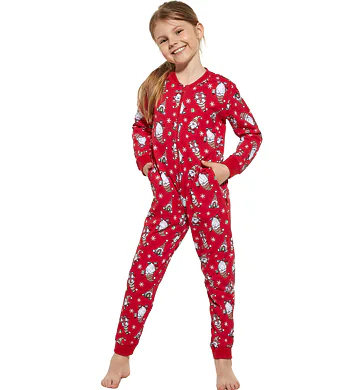 Dívčí overal Cornette Kids Gnomes 2 červená