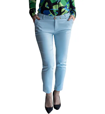Stylové dámské 7/8  kalhoty 8707 sv.modré