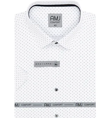 Elegantní košile pro muže AMJ Comfort VKBR 1277 bílo-grafit