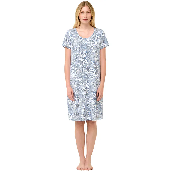 Letní noční košile Vamp s knoflíkovou légou 22013 blue serene