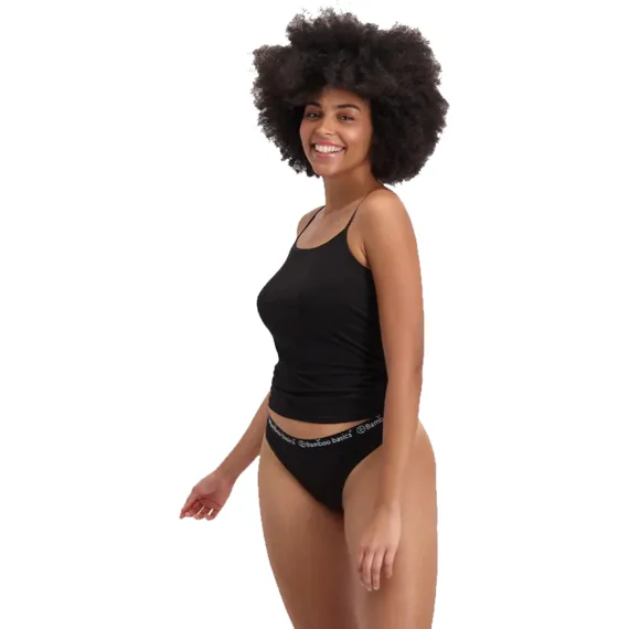 Dámská tanga z bambusu Bamboo basics Emma černé