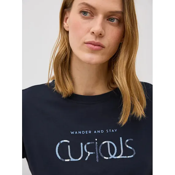 Dámské tričko Cecil s krátkými rukávy 323705 navy