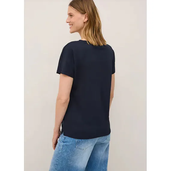 Dámské tričko Cecil s krátkými rukávy 323705 navy