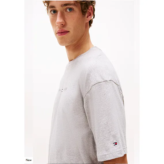 Pánské tričko Tommy Hilfiger UM0UM03685 optic white