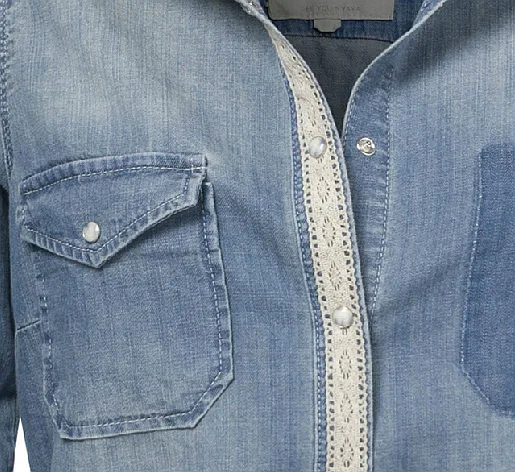 Košile YaYa 12074 - jeans zadní díl