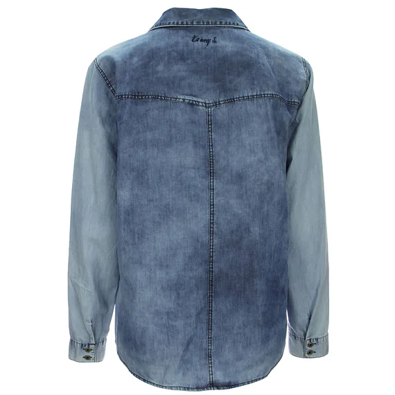 Džínový vzhled halenky na košili Kenny S. 811964 jeans